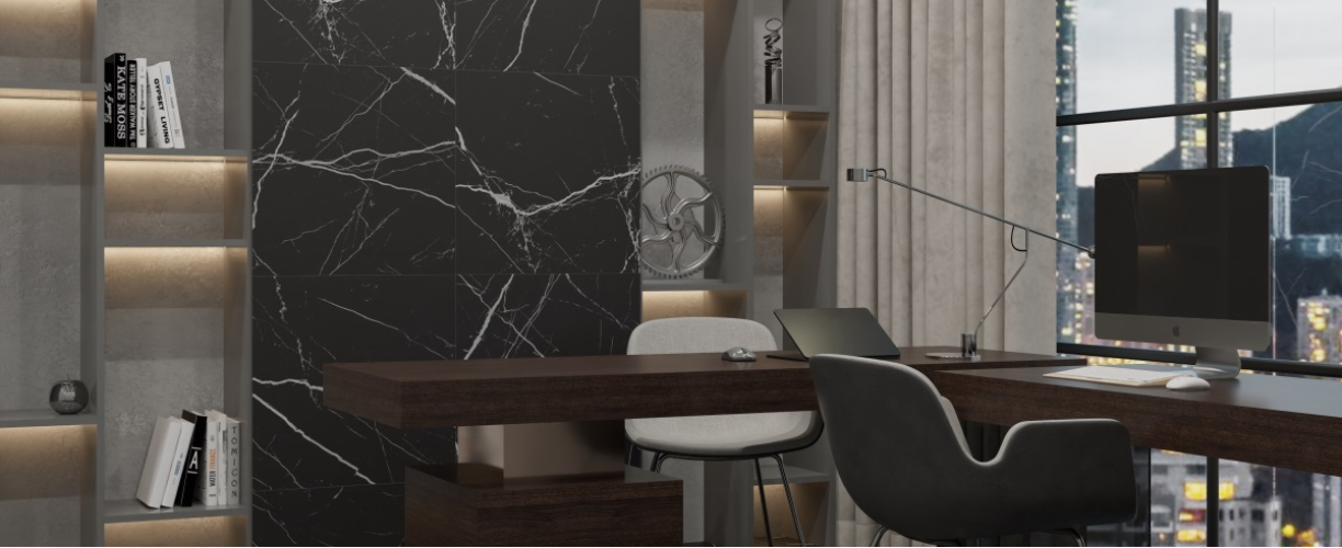 Керамогранит PRIMAVERA Oltan Black Techno Matt Carving CR125 60х60 см