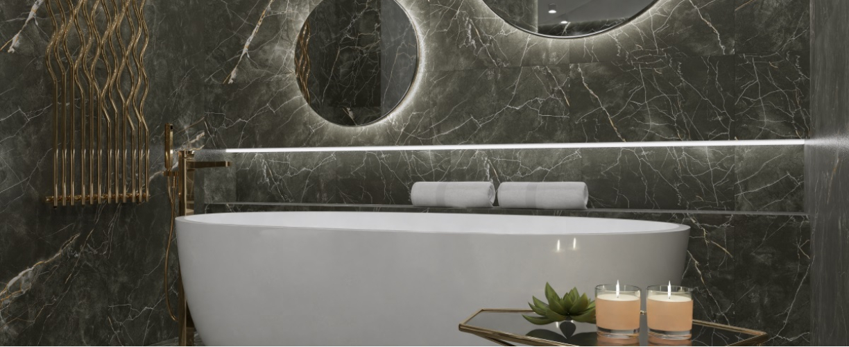 Керамогранит PRIMAVERA Wilton Black Grit Granula GG204 120х60 см