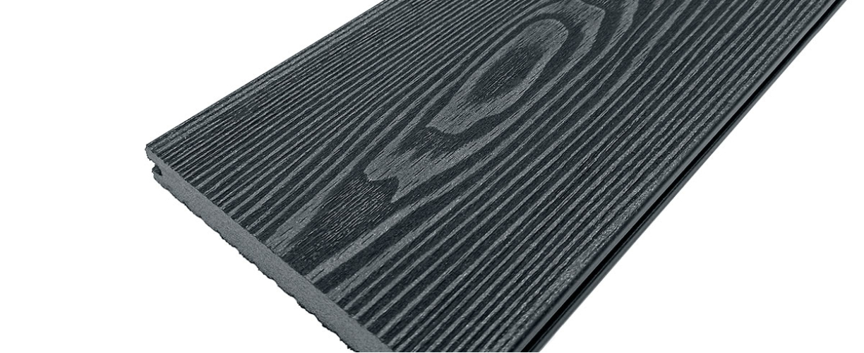 Террасная доска Holzhof Solid полнотелая Антрацит