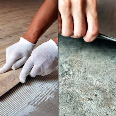 Кварц-виниловая плитка: различия между клеевой и замковой