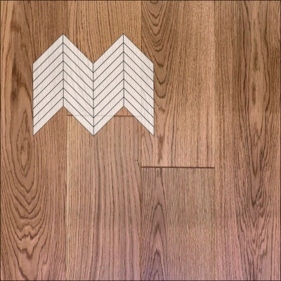 Инженерная доска Primavera Французская Елка Дуб Titanio Натур